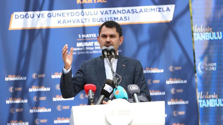 Bakan Kurum: Kartal'da hiç kimse riskli evlerde yaşamayacak