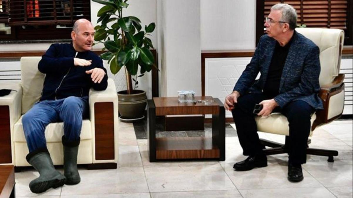 Bakan Soylu ile Mansur Yavaş'ın tartışma yaratan fotoğrafına ilişkin ABB'den ilk yorum: Poz verme huyu yok