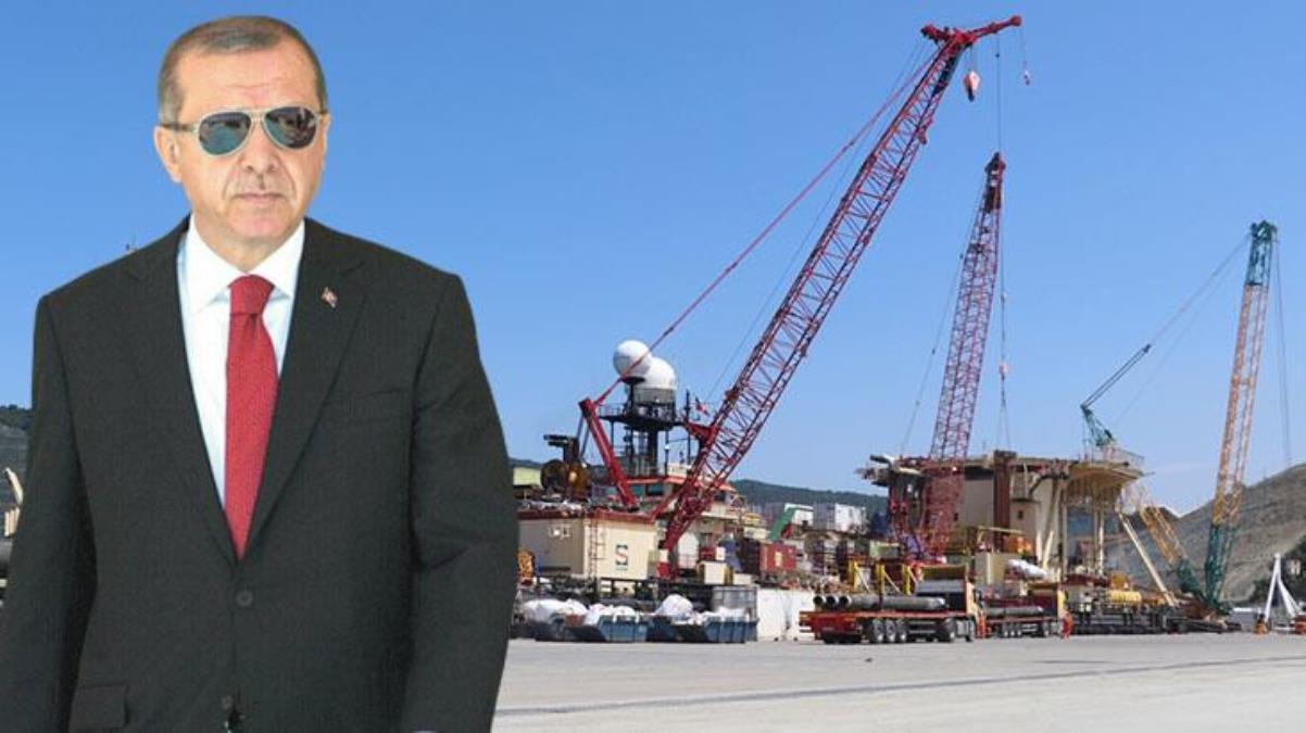 Büyük gün geldi! Cumhurbaşkanı Erdoğan'ın müjdelediği doğal gazı taşıyacak olan borular mavi sularla buluşuyor