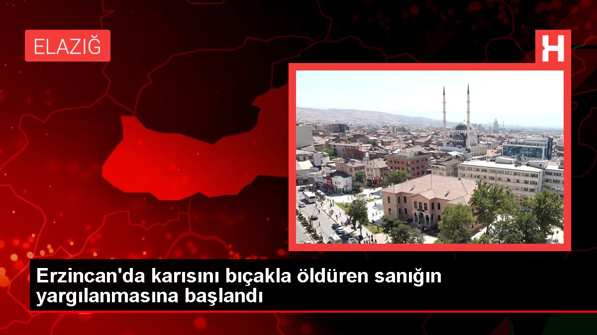 Erzincan'da karısını bıçakla öldüren sanığın yargılanmasına başlandı