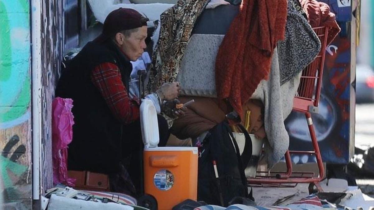 Güzelliğiyle bir döneme damga vuran model Loni Willison, bir kez daha çöpten yemek yerken görüntülendi