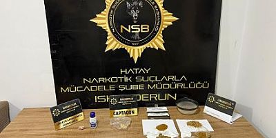 Hatay Emniyet Müdürlüğü görevlilerince uyuşturucu