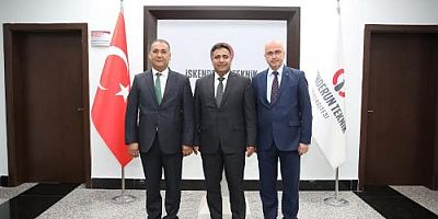 İSKENDERUN BÖLGE LİMAN BAŞKANI VE GEMİ SİCİL MÜDÜRÜNDEN REKTÖR DURUEL’E NEZAKET ZİYARETİ