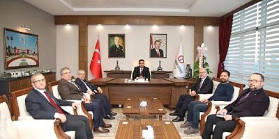 İSKENDERUN OSB YÖNETİMİNDEN REKTÖR DURUEL’E HAYIRLI  OLSUN ZİYARETİ