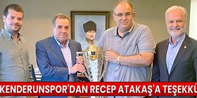ŞAMPİYON İSKENDERUNSPOR'DAN RECEP ATAKAŞ'A TEŞEKKÜR