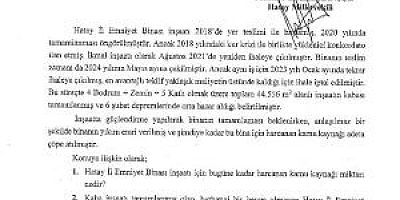 YIKILAN HATAY EMNİYET BİNASI MECLİS GÜNDEMİNDE